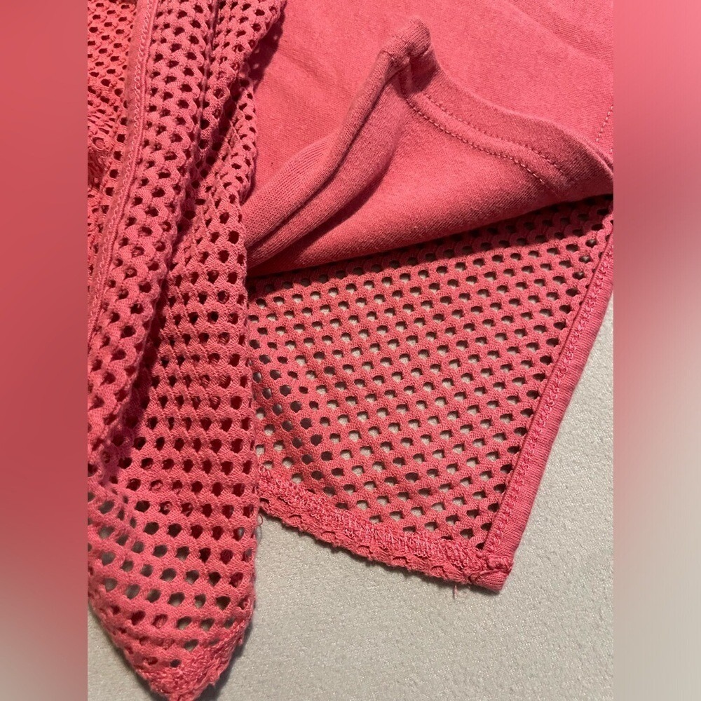 Roaman's Pink Tank Top & See Through Mesh Netted Cover Shirt Women's Size 1X - Picture 6 of 8